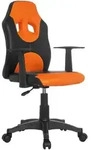 Mid.you Jugenddrehstuhl, Orange, Schwarz, Kunststoff, Drehkreuz, 54x90-100x48 cm,