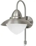 Eglo AU&szlig;ENLEUCHTE Sidney, Silber, Wei&szlig;, Metall, Glas, 27.5x32.5x37.5 cm,