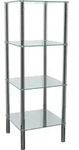 Regal, Klar, Metall, 4 F&auml;cher, 39x107x39 cm, in verschiedenen Gr&ouml;&szlig;en...