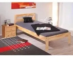 Mid.you Bett, Natur, Holz, Kiefer, vollmassiv, 90x200 cm, Schlafzimmer, Betten,