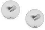 Zack Haken-Set Peco, Edelstahl, Metall, 4.5x1.0x4.5 cm, Badaccessoires,