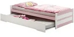 Idimex Tandembett, Wei&szlig;, Rosa, Holz, Kiefer, Vintage, 99x48x205 cm, FSC Mix, Kinder-