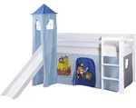 Mid.you Spielbett Ticaa 808301 Kasper, Blau, Wei&szlig;, Holz, Kiefer, massiv,