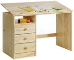Idimex Kinderschreibtisch, Natur, Holz, Kiefer, Mode, Rechteckig, 115x73x60 cm, FSC