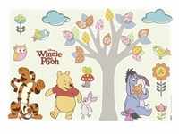 Komar Dekosticker Winnie Pooh Nature Lovers, Klar, Mehrfarbig, Kunststoff, 14-teilig,