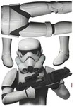 Disney Dekosticker Star Wars, Schwarz, Wei&szlig;, Kunststoff, 4-teilig, 100x70 cm, Made