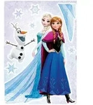 Disney Dekosticker Frozen, Blau, Mehrfarbig, Kunststoff, 8-teilig, 50x70 cm, Made in