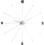 Kare-Design Wanduhr, Schwarz, Chrom, Metall, Kunststoff, 100x100x6 cm, Dekoration,