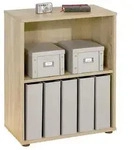Mid.you Regal, Sonoma Eiche, Kunststoff, 1 F&auml;cher, 60x75x30 cm, Wohnzimmer, Regale,