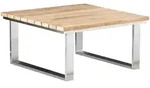 Zebra Loungetisch Belvedere, Edelstahl, Teak, Holz, Metall, Teakholz, massiv,