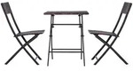 Outsunny Bistroset, Braun, Metall, Gartenm&ouml;bel, Gartenm&ouml;bel-Sets