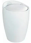 Wenko W&auml;schetonne, Wei&szlig;, Kunststoff, 20 L, 36x50.5x36 cm, Ordnen & Aufbewahren,