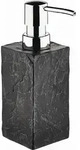 Wenko Seifenspender Slate Rock, Schiefer, Kunststoff, 6.3x16x6.3 cm, Metallpumpe,