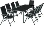 tectake Sitzgruppe, Anthrazit, Kunststoff, Gartenm&ouml;bel, Gartenm&ouml;bel-Sets