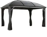 Pavillon, Metall, 423x283x298 cm, wetterbest&auml;ndig, rostfrei, Sonnen- & Sichtschutz,