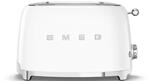 Smeg Toaster 50s Style, Wei&szlig;, Metall, 31x19.8x19.5 cm, einseitiges Toasten,