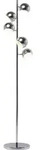 Kare-Design Stehleuchte, Silber, Metall, 40x200x25.5 cm, schwenkbar, Fu&szlig;schalter,