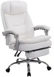 CLP Chefsessel, Wei&szlig;, Metall, 65x115x66 cm, Arbeitszimmer, B&uuml;rost&uuml;hle, Chefsessel