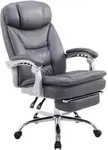 CLP Chefsessel, Grau, Metall, 65x115x66 cm, Arbeitszimmer, B&uuml;rost&uuml;hle, Chefsessel