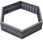 Garantia Hochbeet-System, Braun, Kunststoff, 110x25x110 cm, Gartenzubeh&ouml;r, Hochbeete