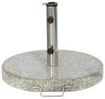 Siena Garden Sonnenschirmst&auml;nder, Silber, Hellgrau, Metall, Stein, 50x6x50 cm,