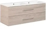 Mid.you Waschtischkombi B.Clever, Esche, Metall, 2 Schublade(n) Schubladen, 120.0 cm,