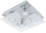Eglo Deckenleuchte, Wei&szlig;, Chrom, Metall, Glas, quadratisch,quadratisch,...