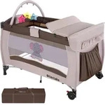 tectake Kinder, Braun, Kunststoff, 75x104x132 cm, CE, Babym&ouml;bel, Babybetten,
