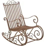 CLP Gartenschaukelstuhl, Braun, Metall, 56x94x90 cm,