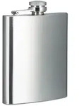 Relaxdays Flachmann, Transparent, Metall, 9x12x2 cm, Essen & Trinken, Barausstattung