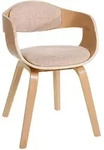 CLP Armlehnenstuhl, Creme, Eukalyptusholz, Holz, 49x73x46 cm, Esszimmer, St&uuml;hle,