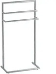 Zeller Present Handtuchhalter, Silber, Metall, eckig, 44x23x83 cm, Badaccessoires,