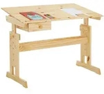 Idimex Kinderschreibtisch, Natur, Holz, Kiefer, Mode, Rechteckig, 109x75x55 cm,...