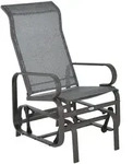 Outsunny Schaukelstuhl,, Grau, Metall, 73x105x60 cm, Gartenm&ouml;bel, Liegest&uuml;hle