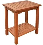 Gardenson Gartenbeistelltisch, Braun, Holz, Eukalyptusholz, Hartholz, rechteckig,