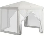 Outsunny Gartenpavillon, Creme, Metall, 341.2x250x394 cm, Sonnenschutz &...