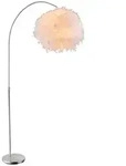 Globo Bogenleuchte, Nickel, Textil, rund,rund, 45x196x96 cm, CE, Wippschalter, Lampen