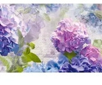 Komar Fototapete Otaksa, Blau, Lila, Papier, Blume, 368x254 cm, Fsc, Made in Germany,