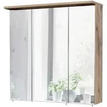 Mid.you Spiegelschrank Schildmeyer Milan, Eiche, Metall, 6 F&auml;cher, 70.4x72.3x23.7