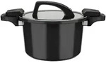 GSW Kochtopf Energiespartopf, Schwarz, Metall, 6 L, 16 cm, hitzebest&auml;ndige Griffe,