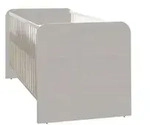 Gitterbett Luca/Corner, Wei&szlig;, Eiche, Holzwerkstoff, 82x80x144 cm, Babym&ouml;bel,
