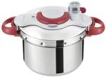 Tefal Schnellkochtopf Clipso Minut' Perfect, Rot, Edelstahl, Metall, 6 L, rund,...