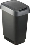 Rotho ABFALLEIMER Schwarz, Dunkelgrau 18.1x33x24.8 cm