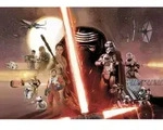 Star Wars Fototapete Star Wars, Grau, Rot, Papier, 368x254 cm, Fsc, Made in Germany,