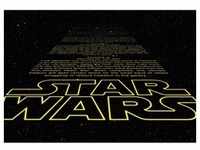Disney Fototapete Star Wars, Gelb, Schwarz, Papier, Schriftzug, 368x254 cm, Fsc, Made