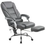 CLP Chefsessel, Grau, Metall, 68x118x64 cm, Arbeitszimmer, B&uuml;rost&uuml;hle, Chefsessel