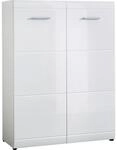 Carryhome Schuhschrank Adana, Wei&szlig;, Kunststoff, 5 F&auml;cher, 89.1x119.4x35.7 cm,
