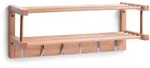 Zeller Present Wandgarderobe, Natur, Holz, Bambus, Hartholz, 60x24x24 cm, Hutablage,