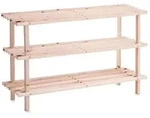 Zeller Schuhregal, Beige, Holz, 26x49.5x80 cm, Garderobe, Schuhaufbewahrung,