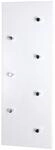 Wandgarderobe, Chrom, Wei&szlig; Hochglanz, Metall, Holzwerkstoff, 80x30x6 cm, Garderobe,